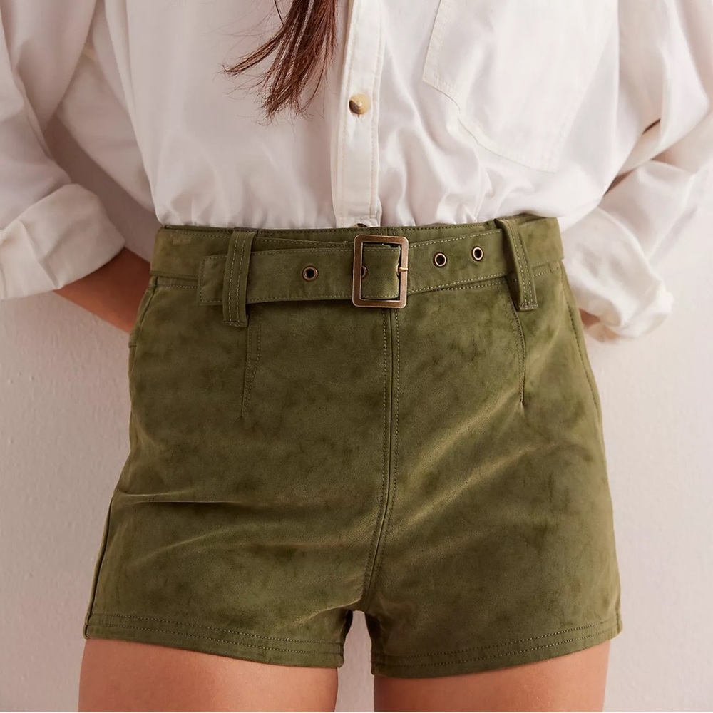 Free People Jada Suede Micro Shorts